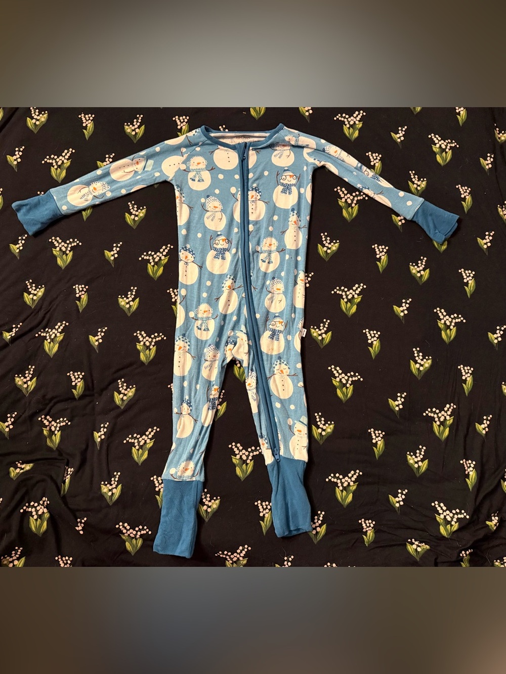 Little Sleepies Snow Much Fun Sleeper Zippy Size 6-12m